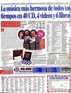 La Música más hermosa de todos los tiempos en 40 CD - Revista La Nación 1997 - comprar online