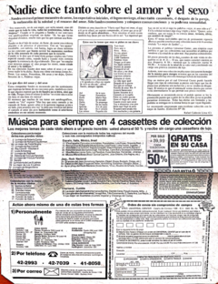 Nadie dice tanto sobre el amor y el sexo - 1987 - comprar online