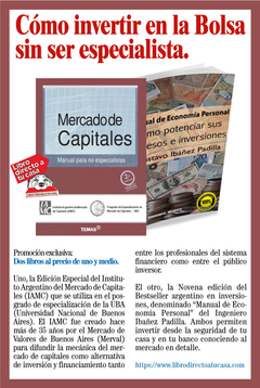 Como invertir en la Bolsa sin ser especialista - 2 libros - Mercado de capitales - Finanzas personales - Inversiones - Economía Personal - Mónica Erpen - José Fanelli - Gustavo Ibáñez Padilla