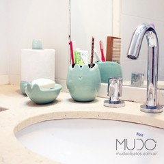 contenedor de cepillos ceramica conejo accesorios de baño mudo objetos