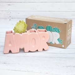 MACETA AMOR Rosa - comprar online