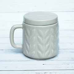TAZA con TAPA MODELO HOJAS - COLOR VISON - LINEA INFUSIONES