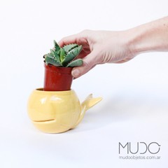 macetas cactus animales ceramica mudo objetos decoracion ballena ballenita conejo paloma