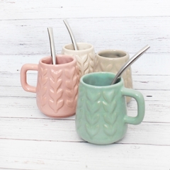 MATE MODELO HOJAS - COLOR ROSA - LINEA INFUSIONES - MUDO Objetos | Objetos de diseño
