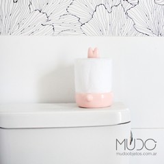 porta rollo de papel higienico mudo objetos conejo accesorios de baño