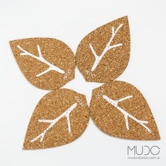 posavasos hoja regalo corcho objetos de diseño mudo objetos ideal decoracion escritorio naturaleza