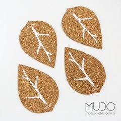 posavasos hoja regalo corcho objetos de diseño mudo objetos ideal decoracion escritorio naturaleza