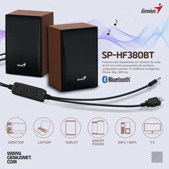 Parlantes Genius Sp-Hf 380bt Wood Usb/Bluethooth - comprar online