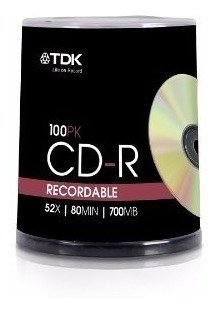 Cd-r Tdk Original Cerrados X 100 Unidades Bulk Envio Gratis en internet