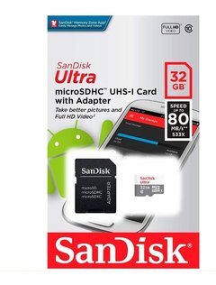 Memoria Micro Sd Sandisk Clase 10 32gb 45mb/s Camara Celular en internet