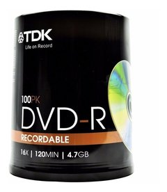 Dvd-r X 100 Pack X 100 Unidades Tdk Bulk Rosario Cyber Plus en internet