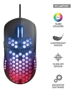 Mouse Gamer Trust Graphin Gxt 960 Rgb 10.000 Dpi Liviano - comprar online