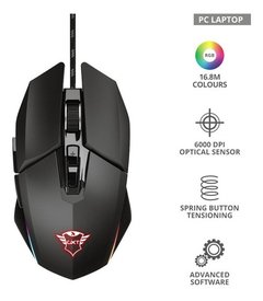 Imagen de Mouse Gamer Trust Gxt 950 Idon Rgb 7 Botones Gaming