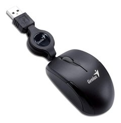 Mouse Genius Micro Traveler P/ Notebook C/ Cable Retractil