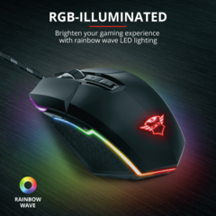 Mouse Pc Gamer Trust Gxt 950 Idon Rgb 7 Botones - comprar online