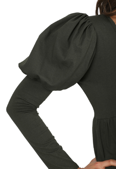VESTIDO VERDE MILITAR CORTO HOLGADO - FRANCY LEON Diseñadora de Modas