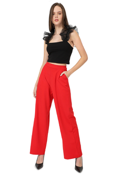 TOP TIRAS RUFFLES NEGRO FRANCY LEON ORGANZA en internet