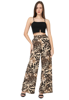 PANTALON PALAZZO ANIMAL PRINT FRANCYLEON - comprar online