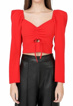 Crop Top anudado Delantero Francy Leon Ref. 698 - FRANCY LEON Diseñadora de Modas