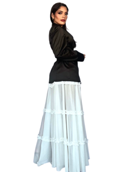 MAXIFALDA VERSATIL MARFIL FRANCY LEON TRANSPARENCIA - comprar online