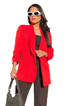 BLAZER ROJO FRANCY LEON MANGA RECOGIDA