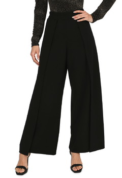 PANTALÓN NEGRO PALAZZO ABERTURA DELANTERA