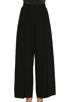 PANTALÓN NEGRO PALAZZO ABERTURA DELANTERA - tienda online