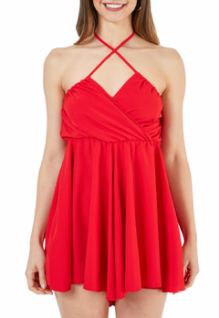 ENTERIZO SHORT MANGAS REMOVIBLES ROJO - tienda online