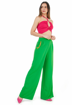 PANTALON PALAZZO BOLSILLOS CADENAS FRANCY LEON REF. 724 - comprar online