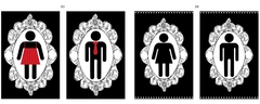 Stickers set de baño y carteles en internet