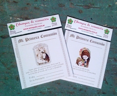 invitaciones comunión communion tarjetas fotos historias amor quince años cards invitation chocolatines chocolates souvenirs masiva iguales completar