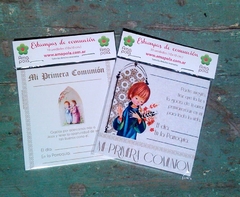 invitaciones comunión communion tarjetas fotos historias amor quince años cards invitation chocolatines chocolates souvenirs masiva iguales completar