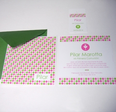 invitaciones comunión communion tarjetas fotos historias amor quince años cards invitation chocolatines chocolates souvenirs golosinas