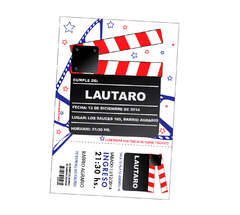 invitaciones cine pochoclos juego bautismo cumpleaños agenda calendario hija hijo circo acróbatas tarjeta original acordeón casamiento tarjetas fotos historias amor quince años cards invitation chocolatines chocolates cin