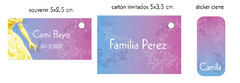 Tarjetas de souvenirs, Stickers e Indicadores