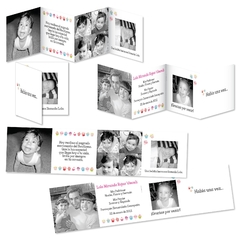 invitaciones primer añito año bautismo cumpleaños agenda desplegable historia había una vez calendario hija hijo circo acróbatas tarjeta original acordeón casamiento tarjetas fotos historias amor quince años cards invitation chocolatines chocolates souven