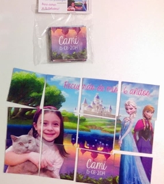 invitaciones Rompecabezas Imantado personalizado imán primer añito año bautismo cumpleaños agenda calendario hija hijo circo acróbatas tarjeta original acordeón casamiento tarjetas fotos historias amor quince años cards invitation chocolatines chocolates 