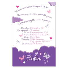 invitaciones princesas nubes libélulas flores sarah key primer añito año bautismo cumpleaños agenda calendario hija hijo circo acróbatas tarjeta original acordeón casamiento tarjetas fotos historias amor quince años cards invitation chocolatines chocolate