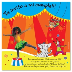 invitaciones animales animalitos primer añito año circo circense juego bautismo cumpleaños agenda calendario hija hijo circo acróbatas tarjeta original acordeón casamiento tarjetas fotos historias amor quince años cards invitation chocolatines chocolates 
