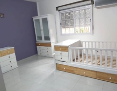 Juego de Dormitorio Super Premium Combinado detalles madera - Nido de Polluelos