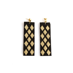 AROS rectángulo "Colección Alahambra" - GAMUZA Y TRICOT-LYCRA - GEOMETRICO - comprar online