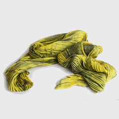 Chalina en seda natural - Amarillo y Negro - shop.normarinaudo.tiendanube.com