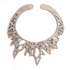 COLLAR TERCIOPELO CORTO - GRIS PERLA - comprar online