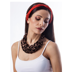 Collar Textil tricot Cobre (Tesel.01)
