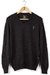 SWEATER V RÚSTICO NEGRO LISO