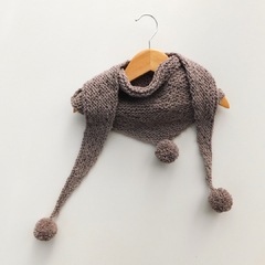 Bufanda Festón - violeta grisáceo (maqui) - EntramadoSur. Moda infantil sostenible
