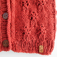 Cardigan Nuni - rojo (cochinilla) - tienda online