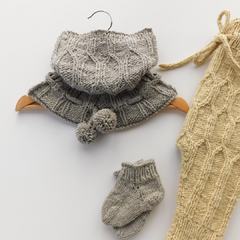 Cuello gorro Floresta - gris perla (maqui) - EntramadoSur. Moda infantil sostenible