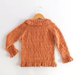 Sweater Fleuri - anaranjado - EntramadoSur. Moda infantil sostenible