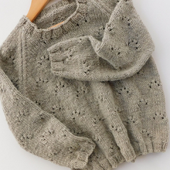sweater Lovely - color gris claro (palta) - EntramadoSur. Moda infantil sostenible